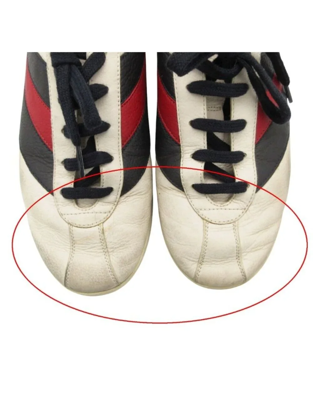 Gucci Sneakers Low Cut Falacer Ace Web Leather Cowhide Calf 6